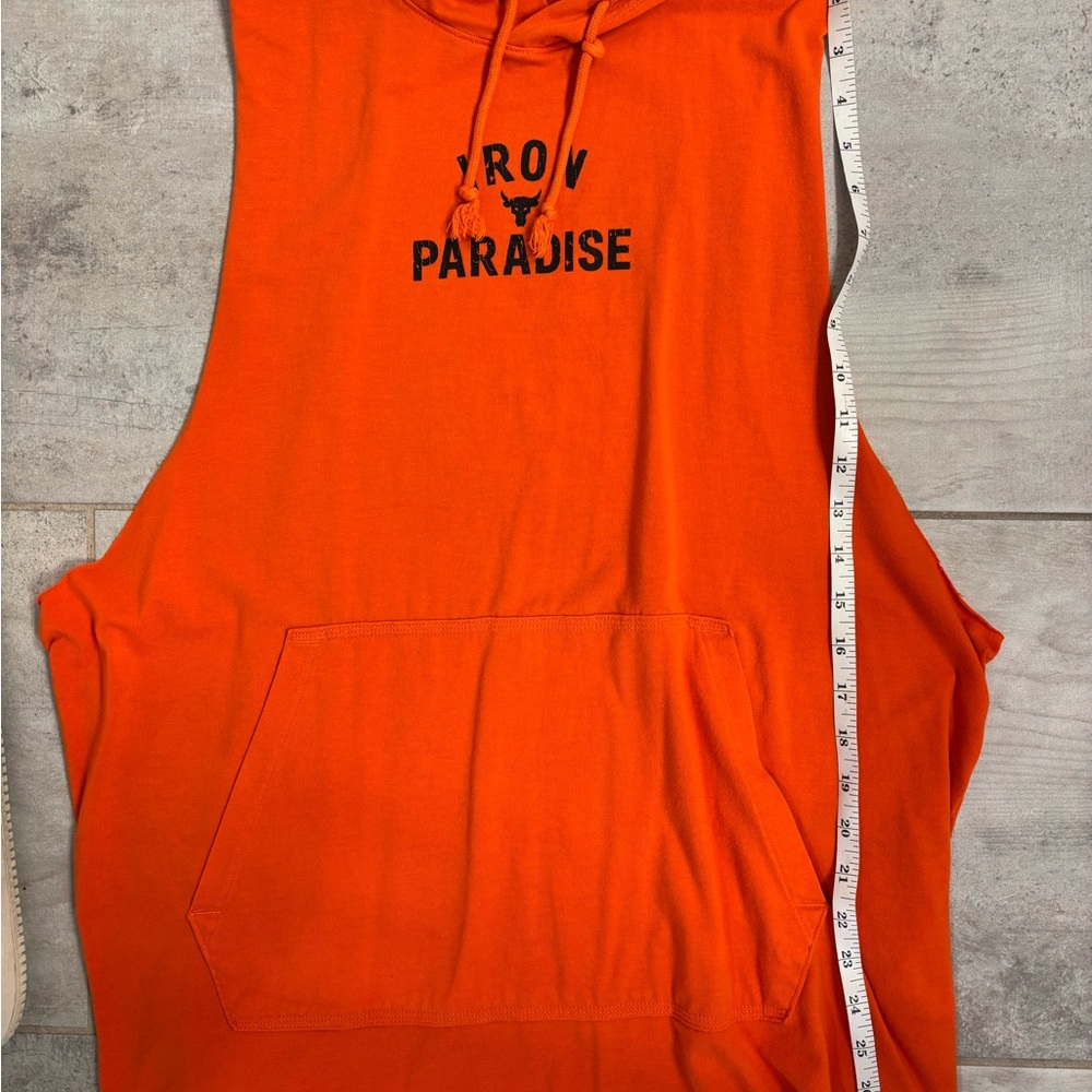 Under Armour Orange Sleeveless Hoodie Tank Top - Picture 7 of 7